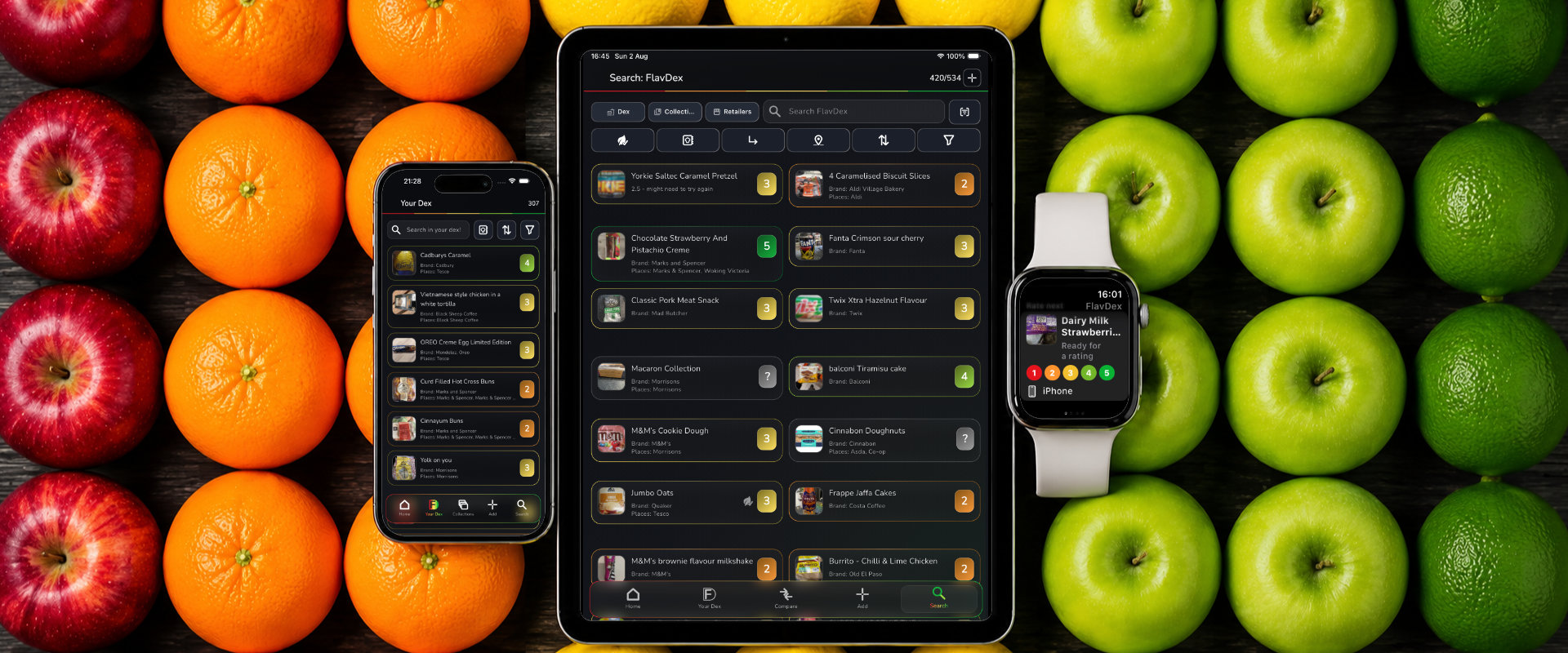 FlavDex app panel